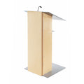 Contemporary Wood Lectern with Aluminum Top and Base