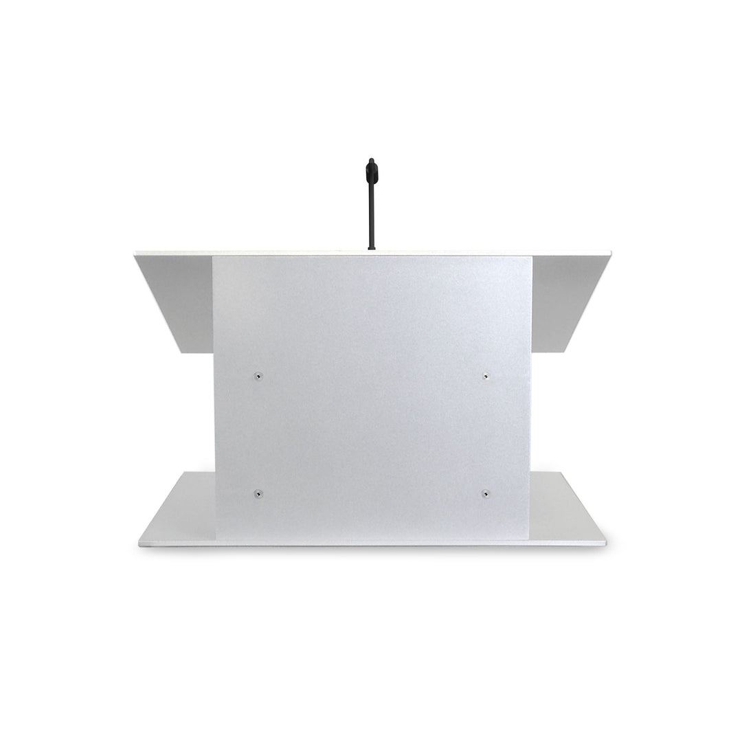 Contemporary Table Top Lectern K-9, Light Aluminum Grey