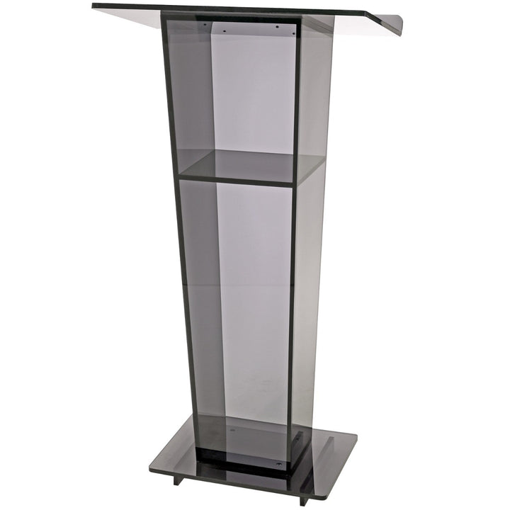 Vail Gray Acrylic Lectern with Tapered Body, front view