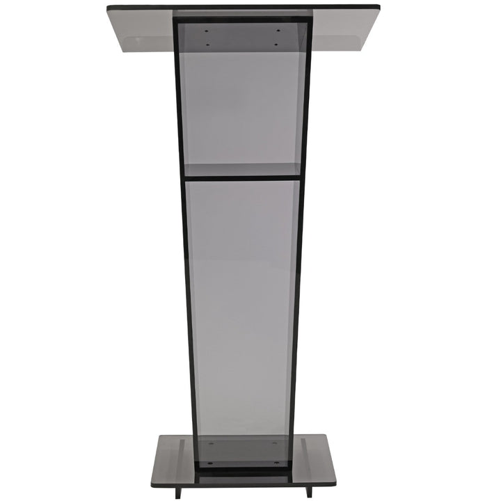 Vail Gray Acrylic Lectern with Tapered Body, straight on
