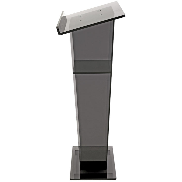 Vail Gray Acrylic Lectern with Tapered Body, side view
