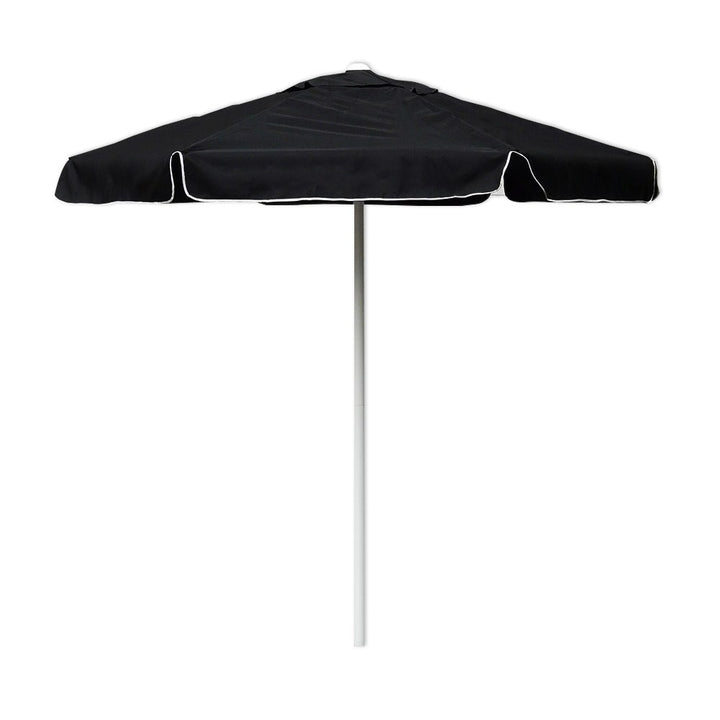 6 Foot Valet Podium Umbrella, Aluminum Frame, Black, Red, or White, black, plain