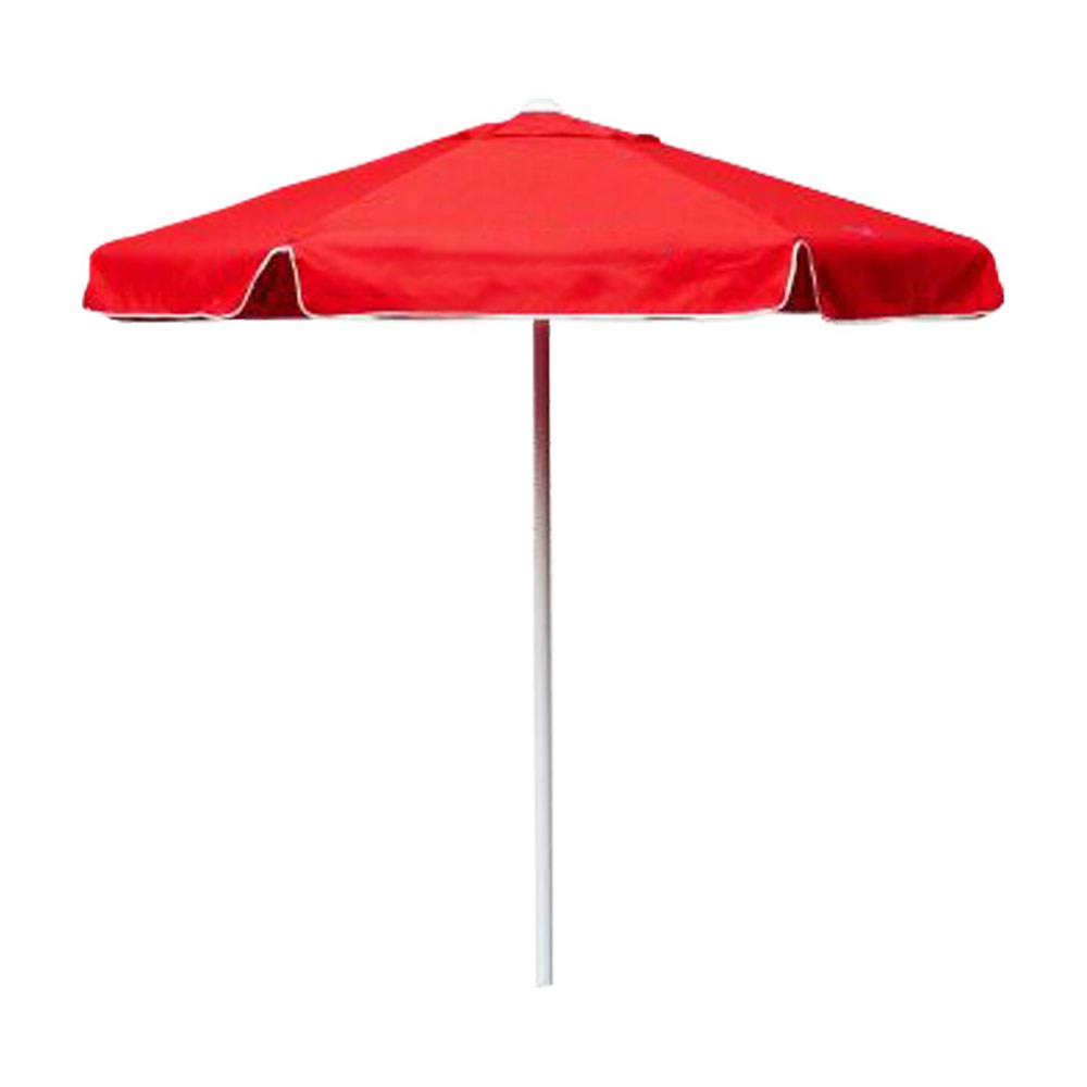 6 Foot Valet Podium Umbrella, Aluminum Frame, Black, Red, or White, red, plain