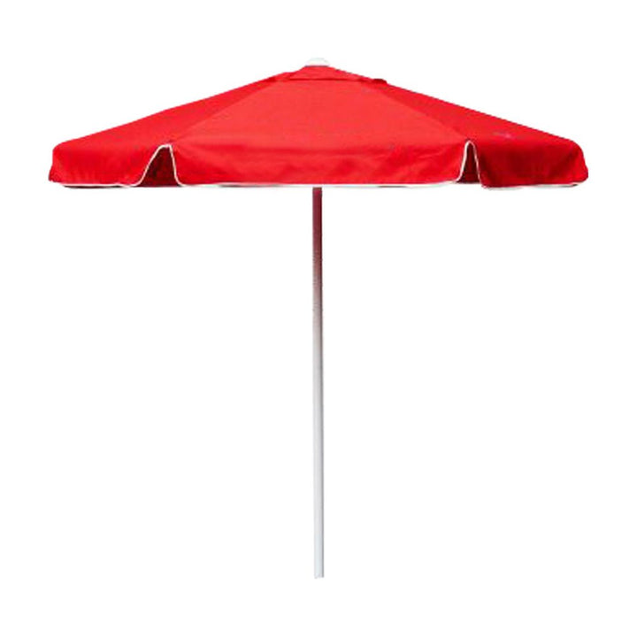 6 Foot Valet Podium Umbrella, Aluminum Frame, Black, Red, or White, red, plain