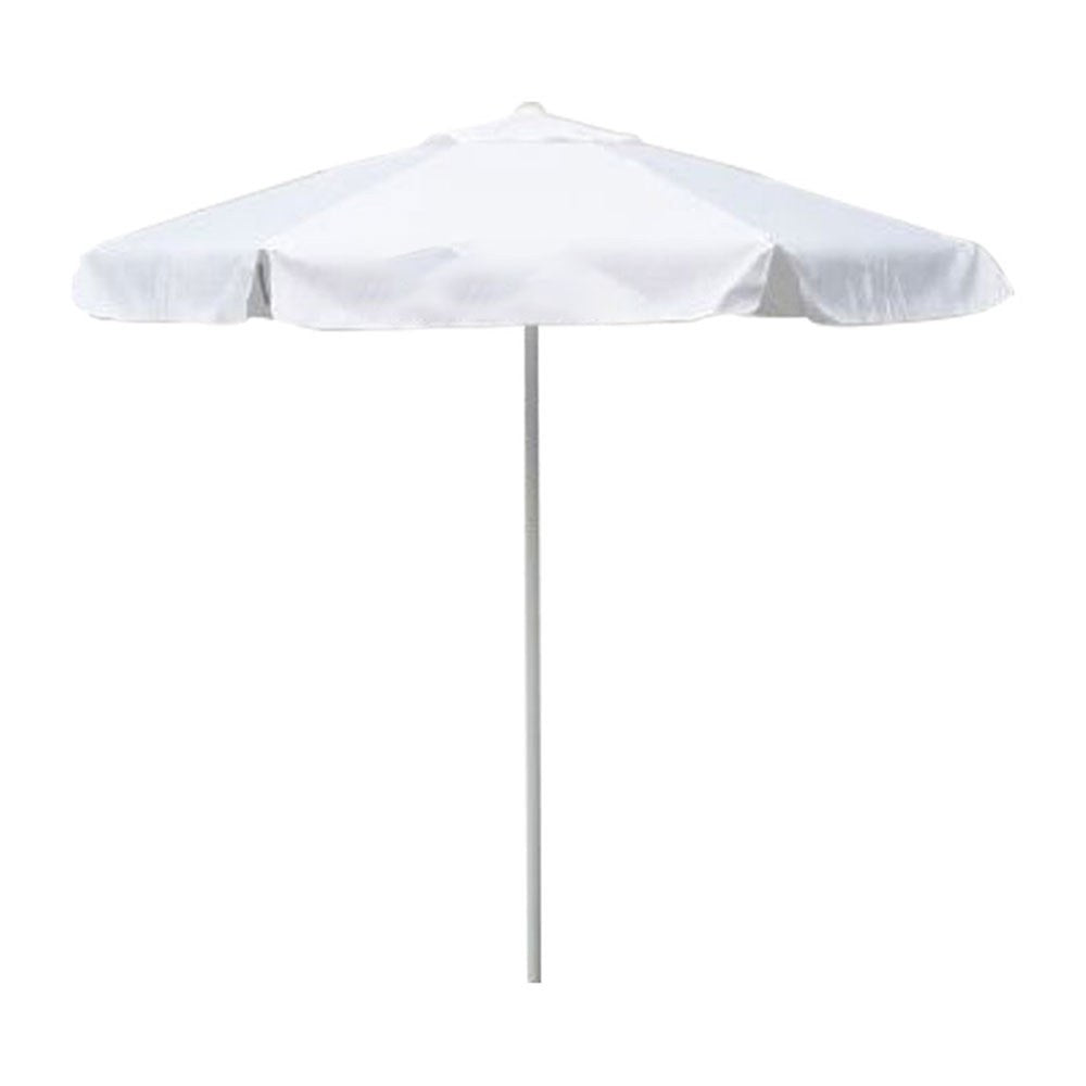 6 Foot Valet Podium Umbrella, Aluminum Frame, Black, Red, or White, white, plain