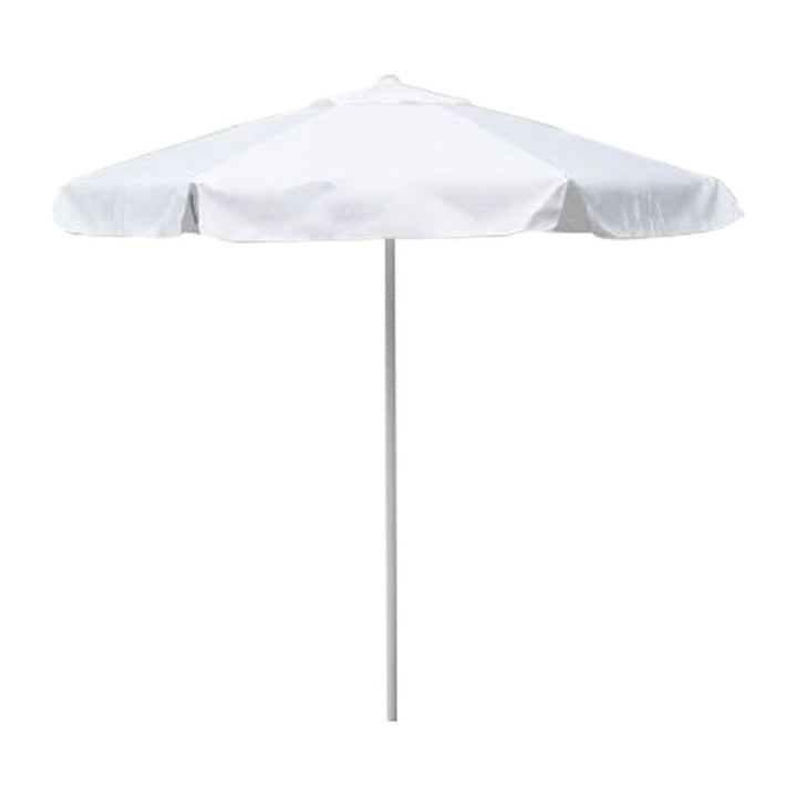 6 Foot Valet Podium Umbrella, Aluminum Frame, Black, Red, or White, white, plain