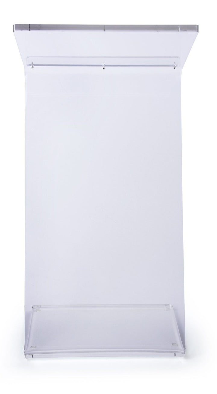 Plateau Clear Acrylic Lectern with Z-Shaped Profile, straight on