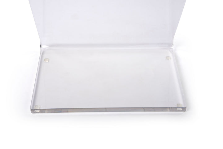 Plateau Clear Acrylic Lectern with Z-Shaped Profile, reading surface