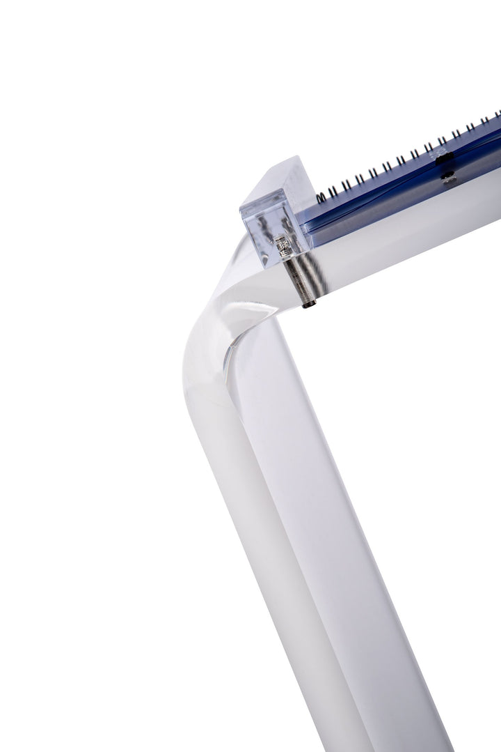 Plateau Clear Acrylic Lectern with Z-Shaped Profile, top joint detail