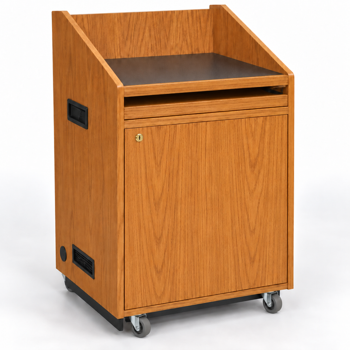 PDAUT-28 Authority multimedia lectern — Medium Oak 