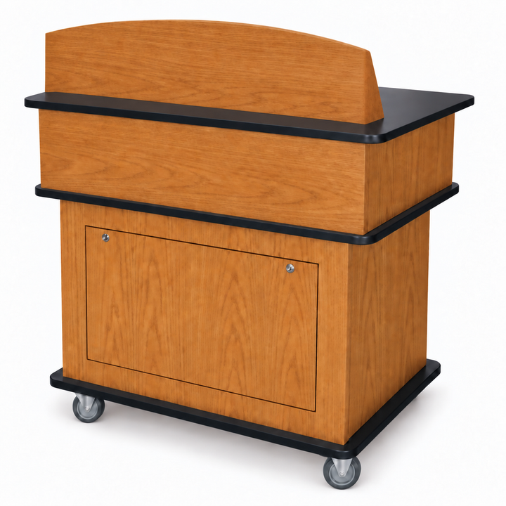PDFOR Fortress solid oak teaching station — Medium Oak 