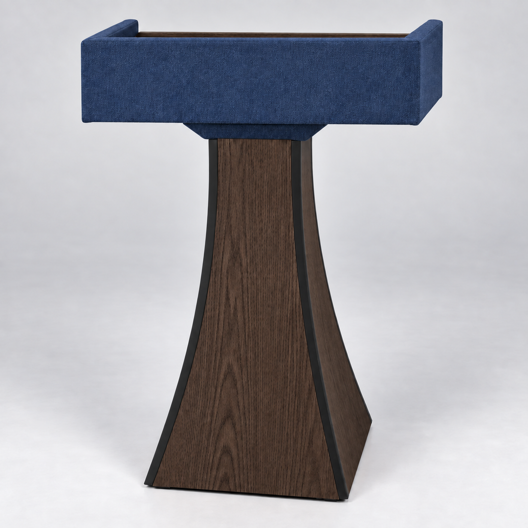 PDPRE Presidential solid oak lectern — Black Pine 