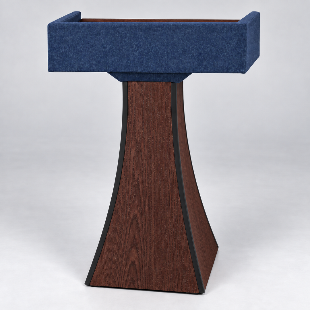 PDPRE Presidential solid oak lectern — Dark Coffee 