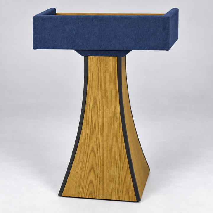 PDPRE Presidential solid oak lectern — Pecan 