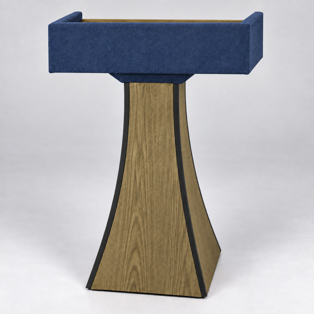 PDPRE Presidential solid oak lectern — Worn Oak 