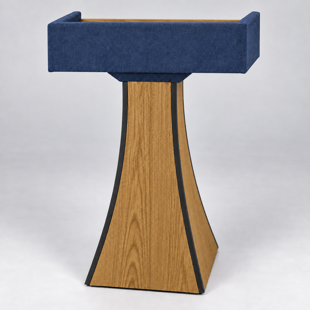 PDPRE Presidential solid oak lectern — Yellow Birch 