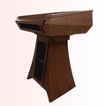 Solid Hardwood Lectern with Magnetic Logo Panel: The StatesMan [STM019]