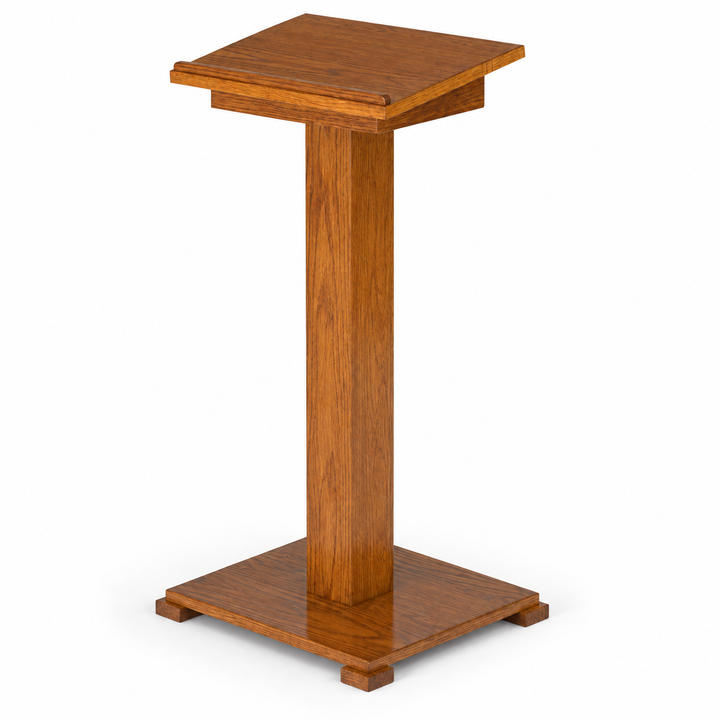 T-15 lift-lid storage lectern — Medium Oak 