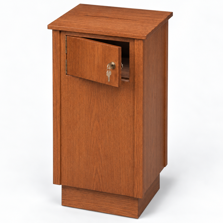 Imperial TTB-211 solid oak tithe and prayer box — Medium Oak 