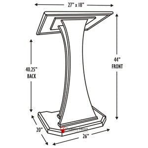 Compact Oak Pulpit: The Speaker Accent Lectern [NC2W]