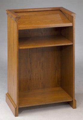 Church Wood Pulpit Single NO 501-Back View-Church Solid Wood Pulpits, Podiums and Lecterns-Podiums Direct