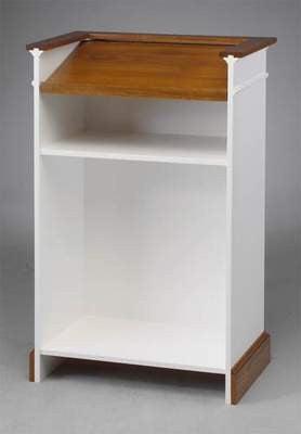 Church Wood Pulpit Single NO 821-Back View-Church Solid Wood Pulpits, Podiums and Lecterns-Podiums Direct
