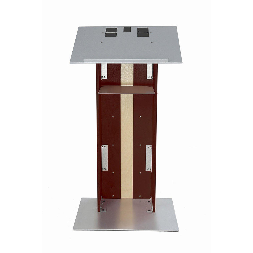 Contemporary Lectern and Podium K-2-Back View Maple with Mahogany-Contemporary Lecterns and Podiums-Podiums Direct