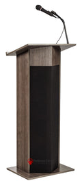 Floor Lectern with Built-In Sound System, Ribbonwood: Oklahoma Sound Power Plus 111PLS
