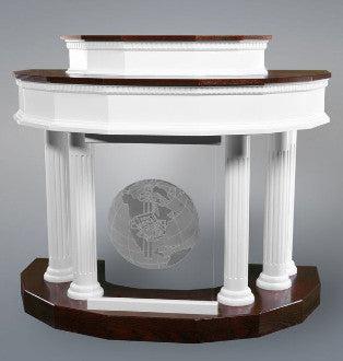 Wood with Acrylic Pulpit Custom No. 5-Wood With Acrylic Pulpits, Podiums and Lecterns-Podiums Direct