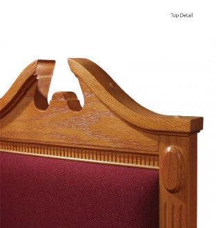 Clergy Church Chair TPC-296S/NO 8200 Series 48" Height Side Pulpit Chair-Crown Details-Clergy Church Chairs-Podiums Direct