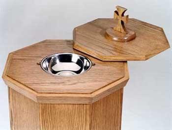 Baptismal Font NO 400-Bowl View-Tithe Boxes, Baptismal Font, Flower Stands, and Offering Tables-Podiums Direct