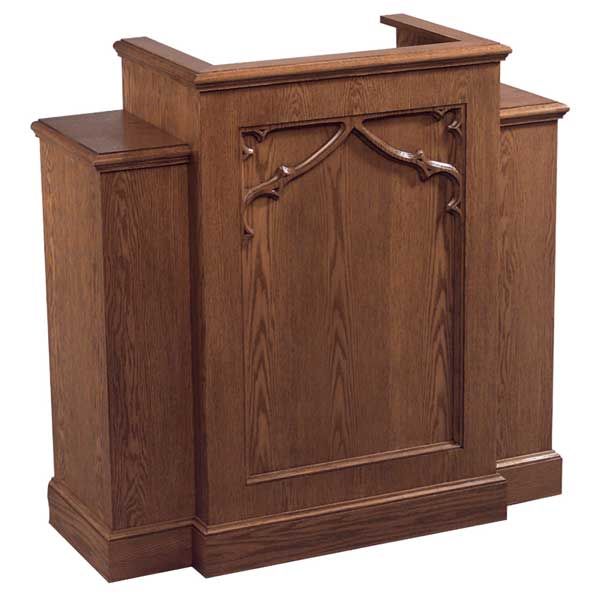 Church Wood Pulpit Wing NO 200W-Church Solid Wood Pulpits, Podiums and Lecterns-Podiums Direct