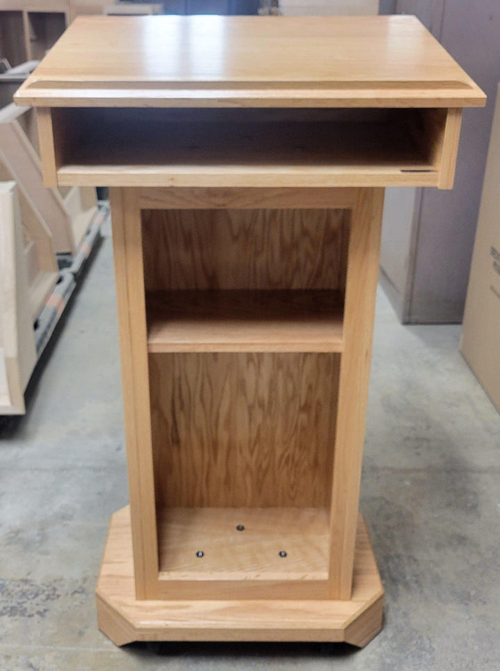 Handcrafted Solid Hardwood Lectern SNT244 Senator-Back View-Handcrafted Solid Hardwood Pulpits, Podiums and Lecterns-Podiums Direct