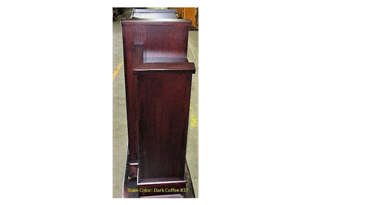 Church Wood Pulpit Victory Style with Fluting 310-Side 37-Church Solid Wood Pulpits, Podiums and Lecterns-Podiums Direct