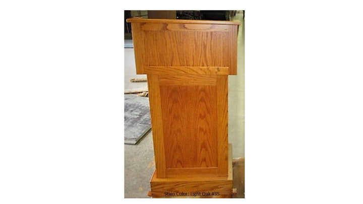 Handcrafted Solid Hardwood Lectern Celebrity-Front Light Oak 35-Handcrafted Solid Hardwood Pulpits, Podiums and Lecterns-Podiums Direct
