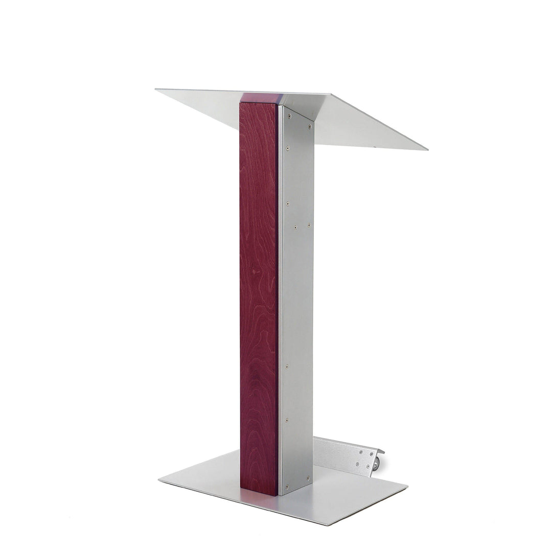 Contemporary Lectern and Podium Y-5-Angle View Mahogany-Contemporary Lecterns and Podiums-Podiums Direct