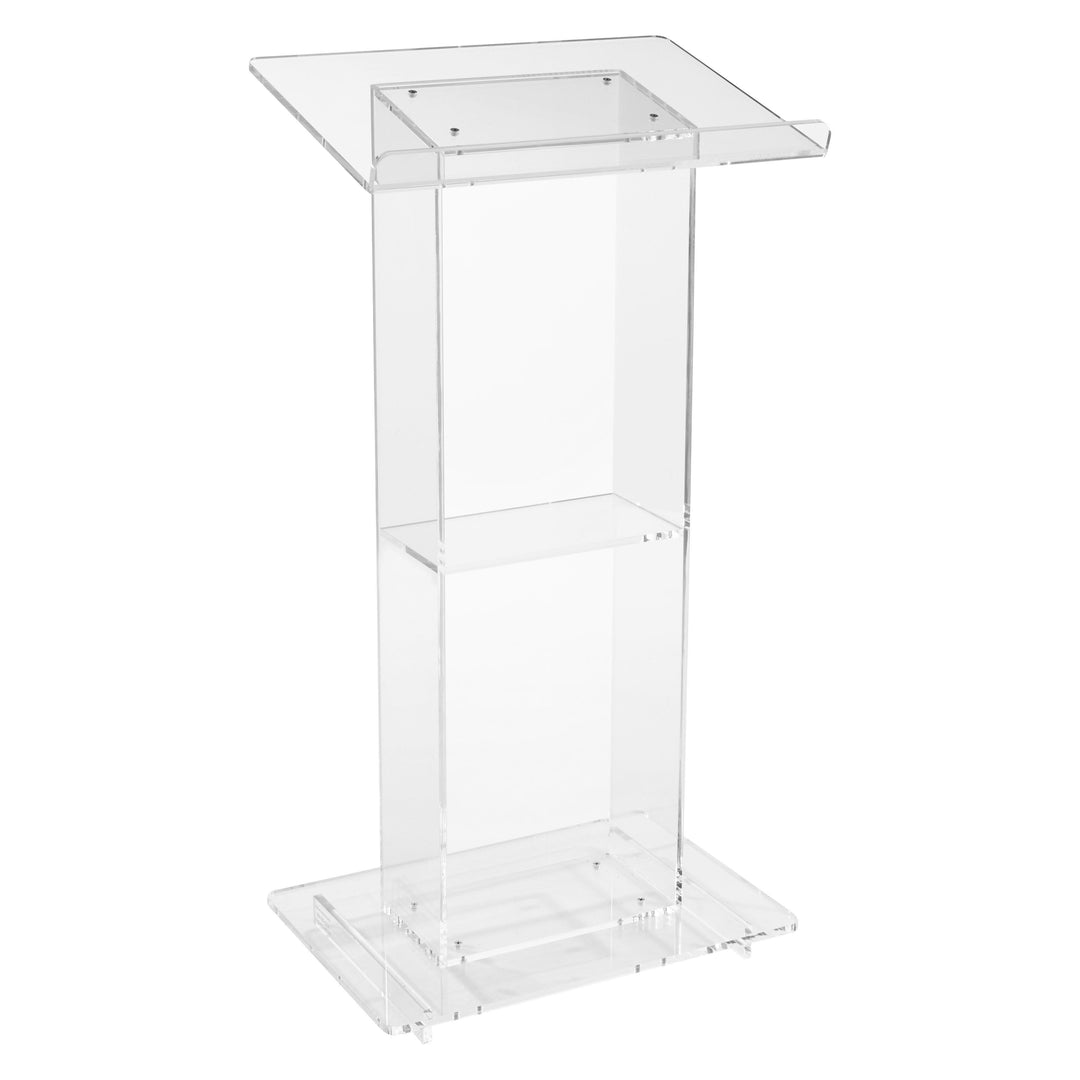 Acrylic Lectern Oklahoma Sound 401S-Back View-Acrylic Pulpits, Podiums and Lecterns-Podiums Direct