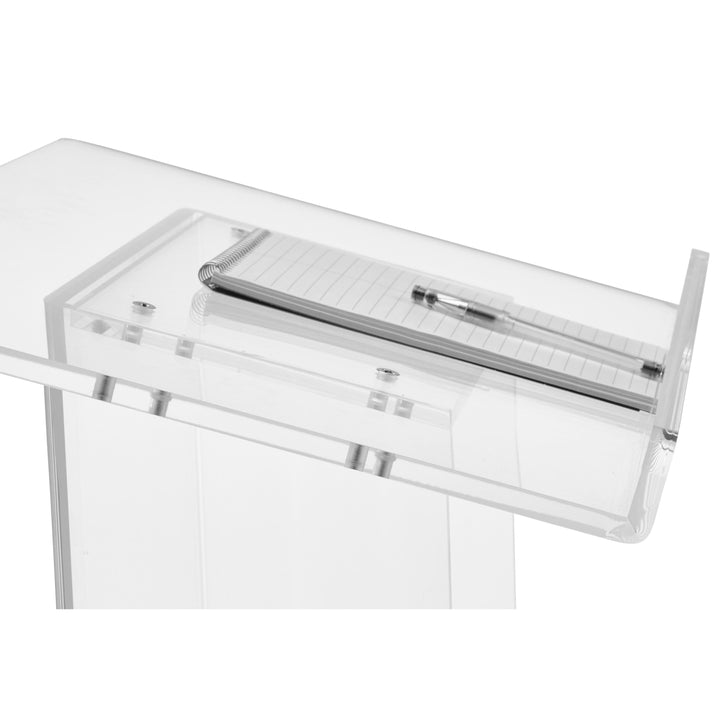 Acrylic Lectern Oklahoma Sound 401S-Top View-Acrylic Pulpits, Podiums and Lecterns-Podiums Direct