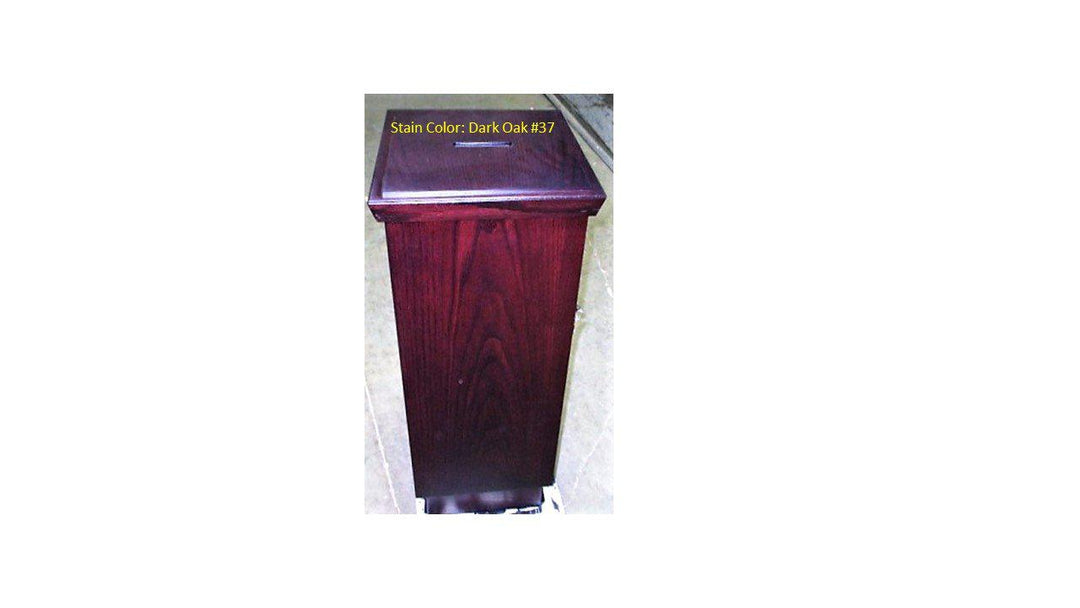 Tithe Box NO 40 Tithe/Prayer Box-Front  Dark Oak 37-Tithe Boxes, Baptismal Font, Flower Stands, and Offering Tables-Podiums Direct