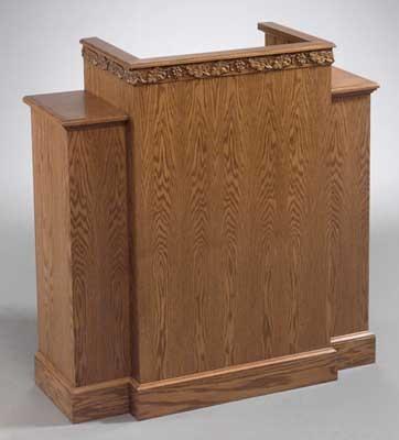 Church Wood Pulpit Wing NO 500W-Church Solid Wood Pulpits, Podiums and Lecterns-Podiums Direct