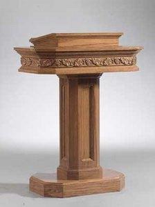  Church Wood Pulpit Pedestal NO 5402-Church Solid Wood Pulpits, Podiums and Lecterns-Podiums Direct