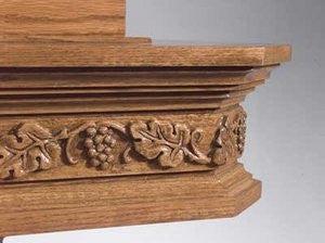  Church Wood Pulpit Pedestal NO 5402-Scroll Work Detail-Church Solid Wood Pulpits, Podiums and Lecterns-Podiums Direct