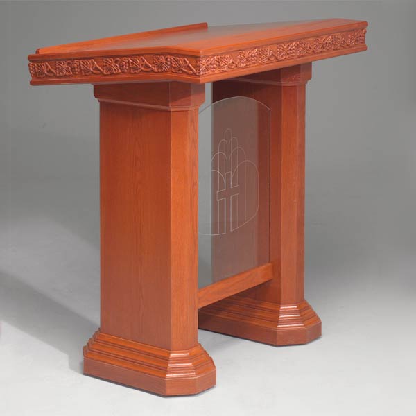 Wood with Acrylic Pulpit NO 5405-Wood With Acrylic Pulpits, Podiums and Lecterns-Podiums Direct