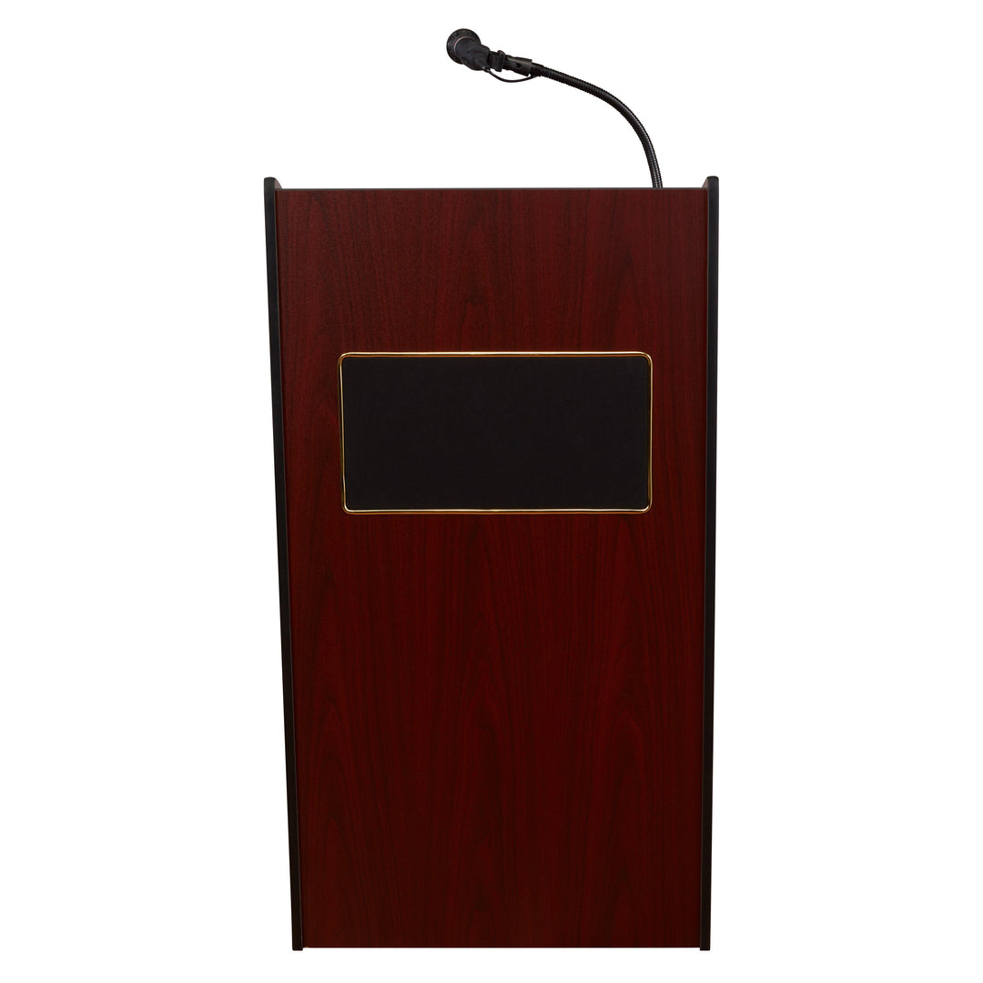 Sound Lectern 6010 Oklahoma Sound Aristocrat-Front View Mahogany-Sound Podiums and Lecterns-Podiums Direct