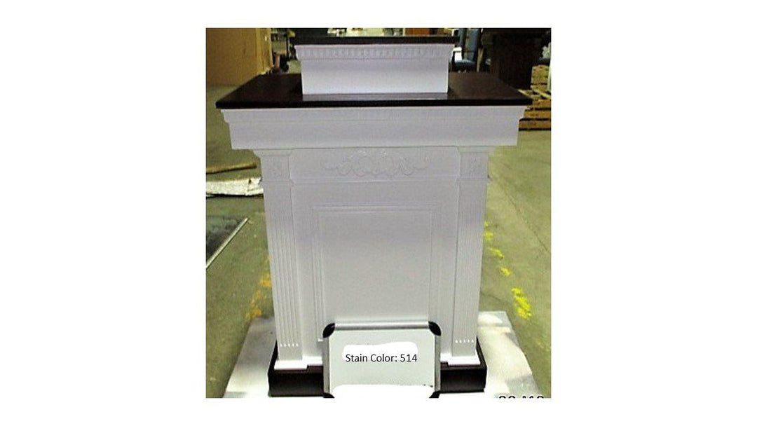 Church Wood Pulpit Colonial Tiered TSP-620- Front 514-Church Solid Wood Pulpits, Podiums and Lecterns-Podiums Direct