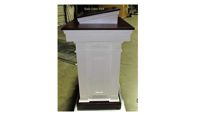 Church Wood Pulpit Colonial Tiered TSP-620- Side 514-Church Solid Wood Pulpits, Podiums and Lecterns-Podiums Direct