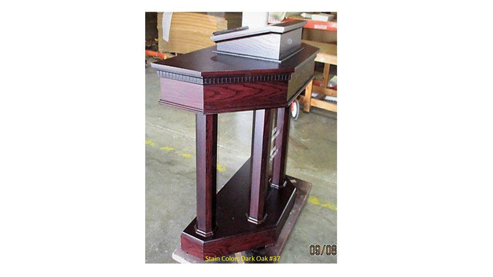Wood with Acrylic Pulpit Custom No 6-Side-Wood With Acrylic Pulpits, Podiums and Lecterns-Podiums Direct