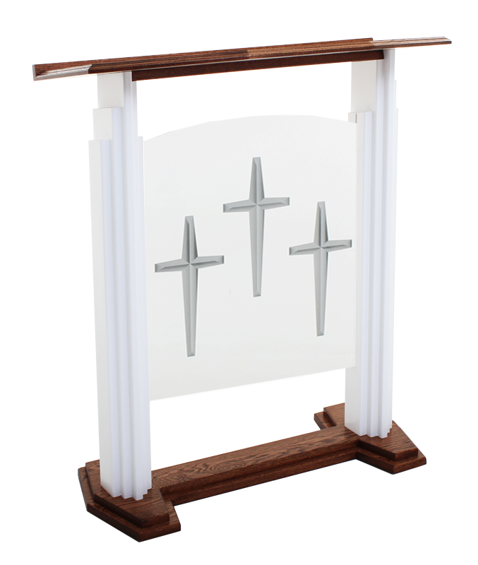 Wood with Acrylic Pulpit 701W Proclaimer-Wood With Acrylic Pulpits, Podiums and Lecterns-Podiums Direct