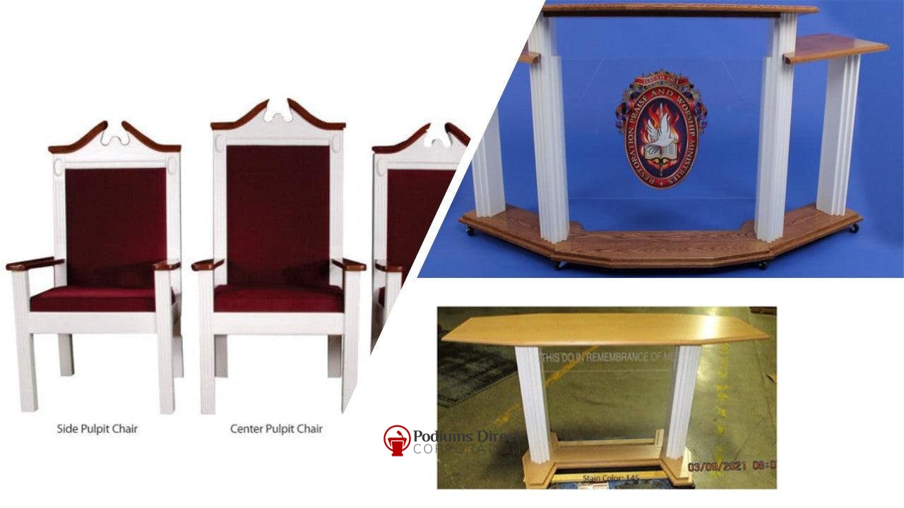 Pulpitt Church Pulpit Set 703W Proclaimer – Podiums Direct