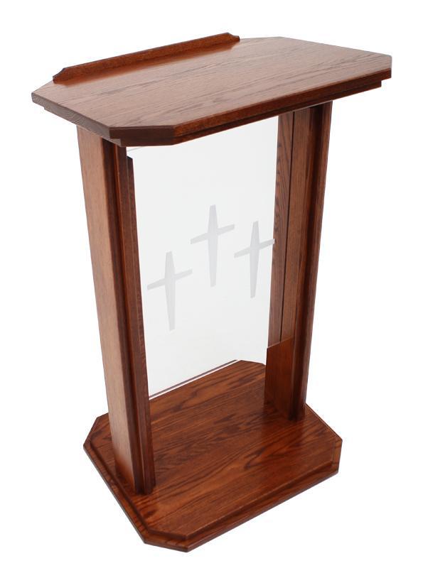 Wood with Acrylic Preaching Stand-704 Proclaimer-Wood With Acrylic Pulpits, Podiums and Lecterns-Podiums Direct